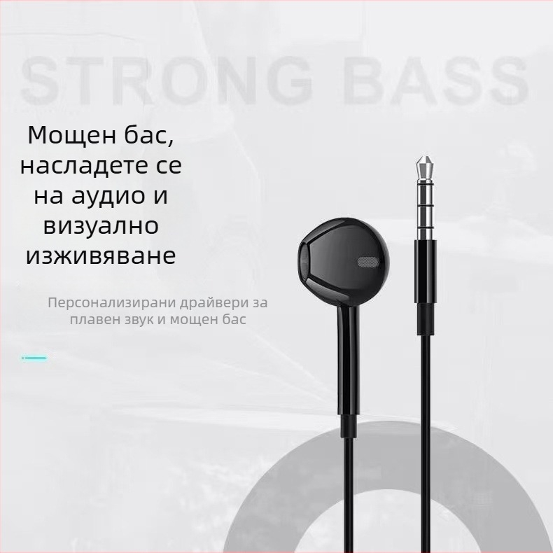 Жични In-ear слушалки с Type-C интерфейс, plug-and-play, динамичен драйвер, 1,2 м кабел, съвместими с iOS и Android