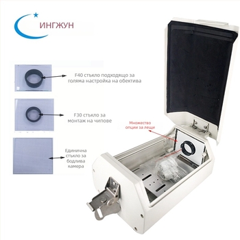 F08 алуминиев кубообразен корпус за камера за разпознаване на регистрационни номера, външен монтаж, дъждозащитен и прахозащитен капак