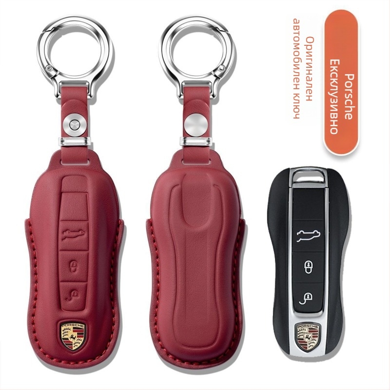 Калъф за ключ Porsche — кожа от крави, C.bliss, Porsche, персонализиране
