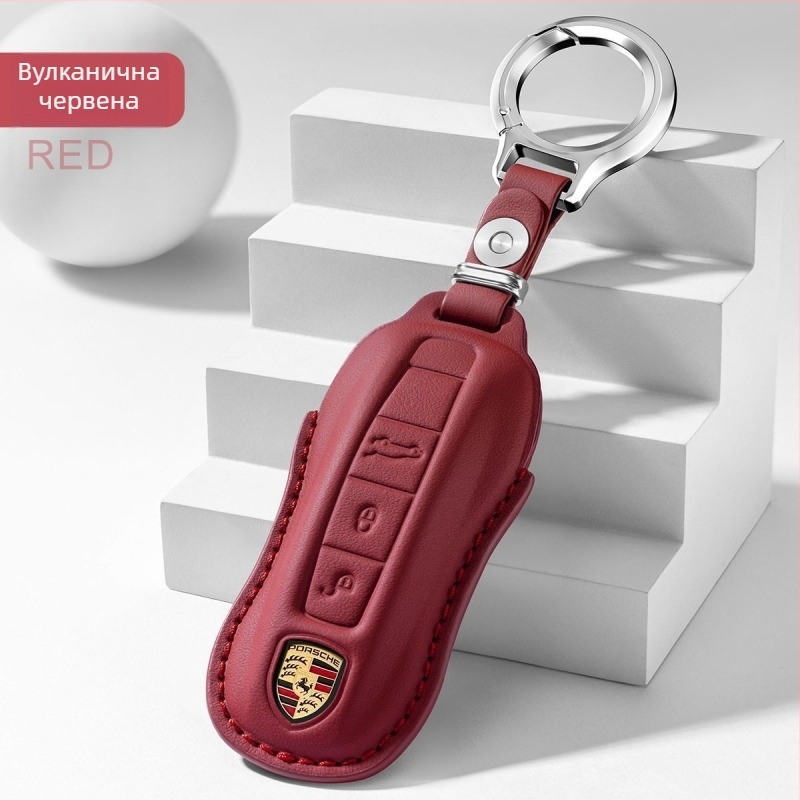 Калъф за ключ Porsche — кожа от крави, C.bliss, Porsche, персонализиране