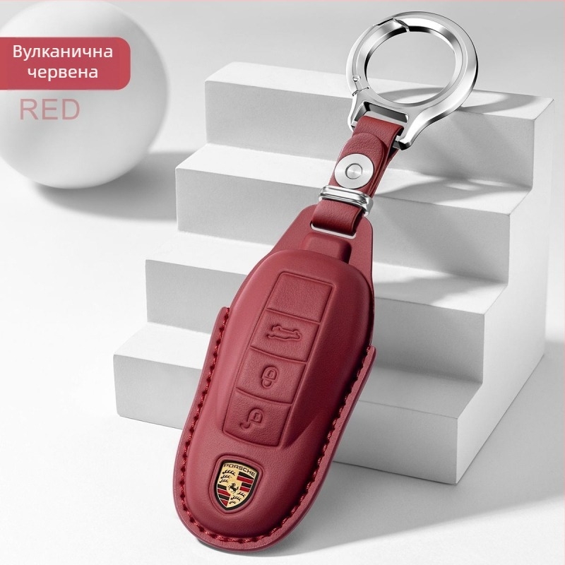 Калъф за ключ Porsche — кожа от крави, C.bliss, Porsche, персонализиране