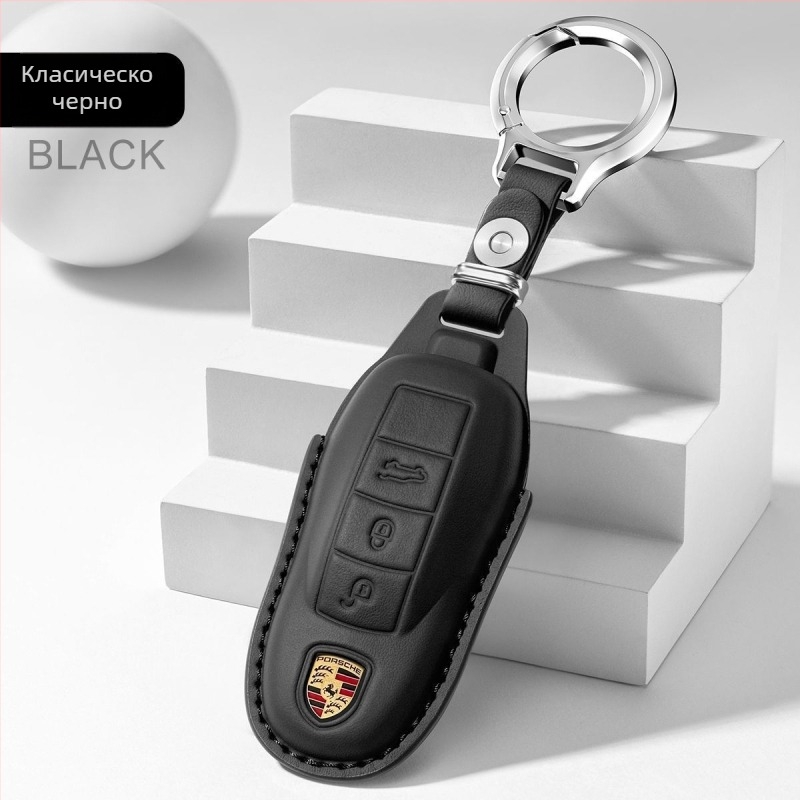 Калъф за ключ Porsche — кожа от крави, C.bliss, Porsche, персонализиране