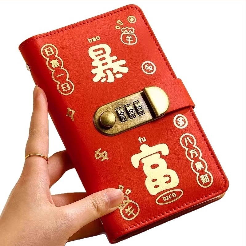 Органайзер за банкови книжки с паролно заключване – имитационна кожа, държач за книжки и чекове, модел Cd dj, марка Full chain, код на продукта Get rich money book