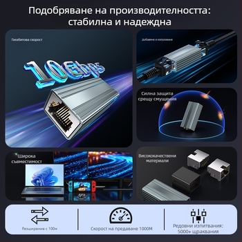 FG01 RJ45 екраниран Cat5e мрежов конектор, пряк, двойно гнездо