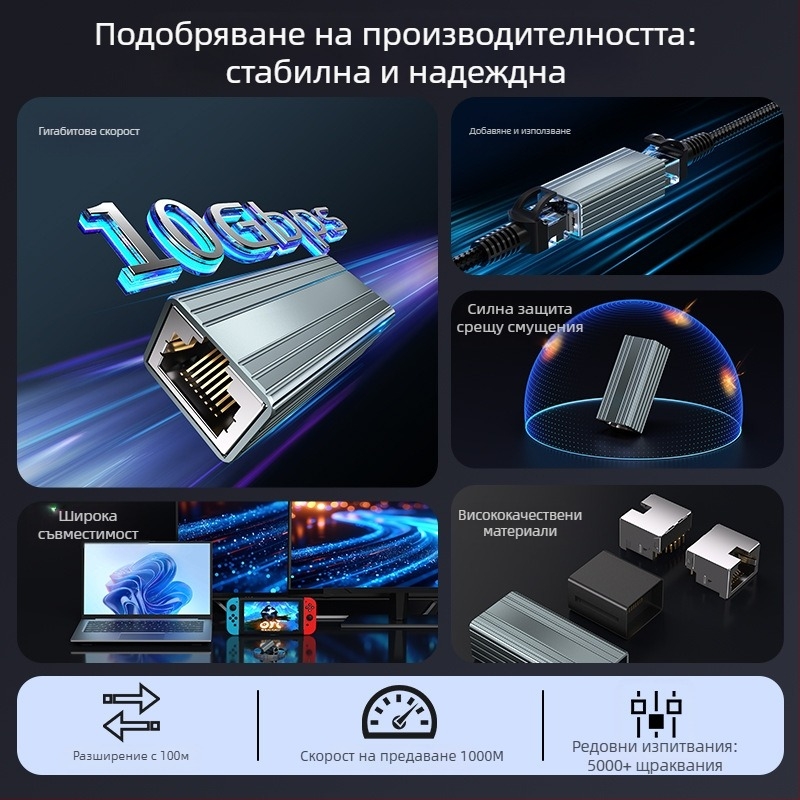 FG01 RJ45 екраниран Cat5e мрежов конектор, пряк, двойно гнездо