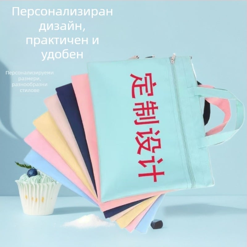 Чанта за документи с цип, двойнослойна, Taihe, оксфордски плат