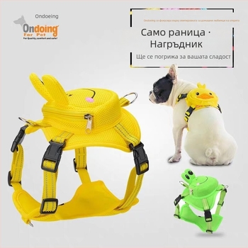 Кучешка жилетка със карикатурен дизайн и повод