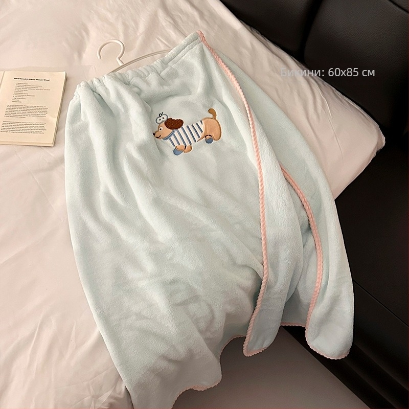 Комплект от три кърпи за баня от микрофибър с шапка за сушене на коса, леки под 100 г на парче, жакард 150D