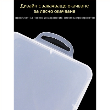Прозрачен пластмасов органайзер за електронни компоненти и винтове — кутия за дънни платки с високоустойчив корпус