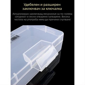 Прозрачен пластмасов органайзер за електронни компоненти и винтове — кутия за дънни платки с високоустойчив корпус