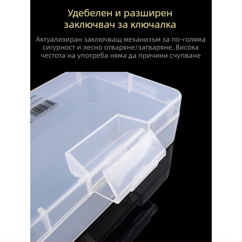 Прозрачен пластмасов органайзер за електронни компоненти и винтове — кутия за дънни платки с високоустойчив корпус