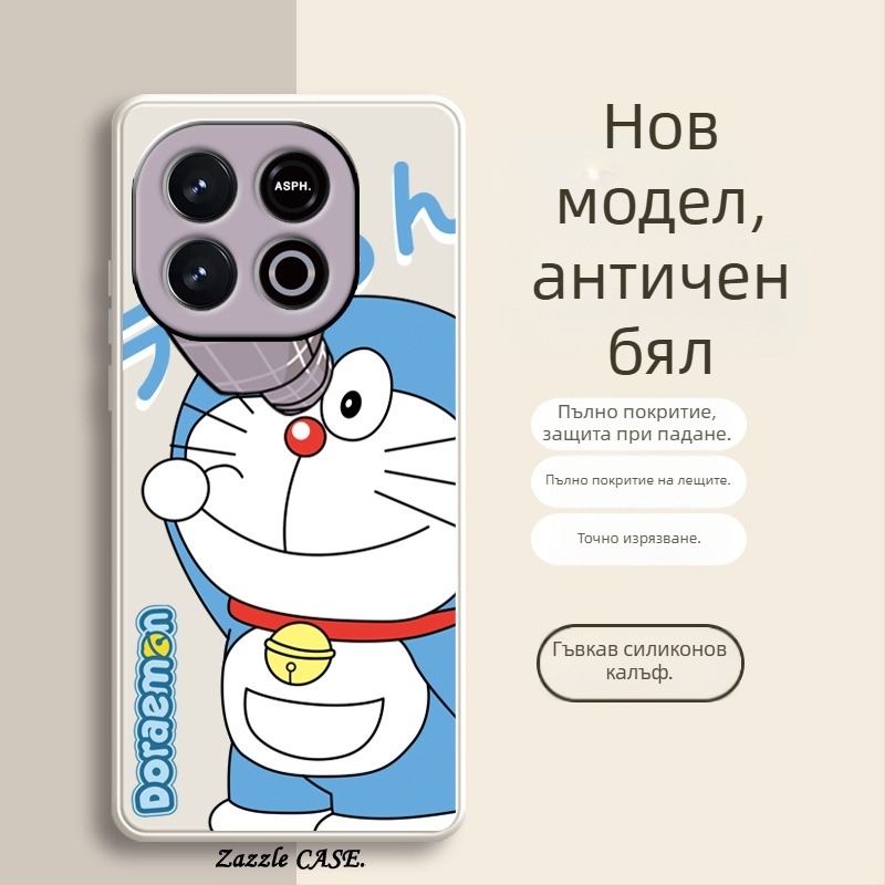 IQOO Z10 Turbo+ телефонен кейс – матиран TPU, анти падане, карикатурен стил, съвместим с Vivo