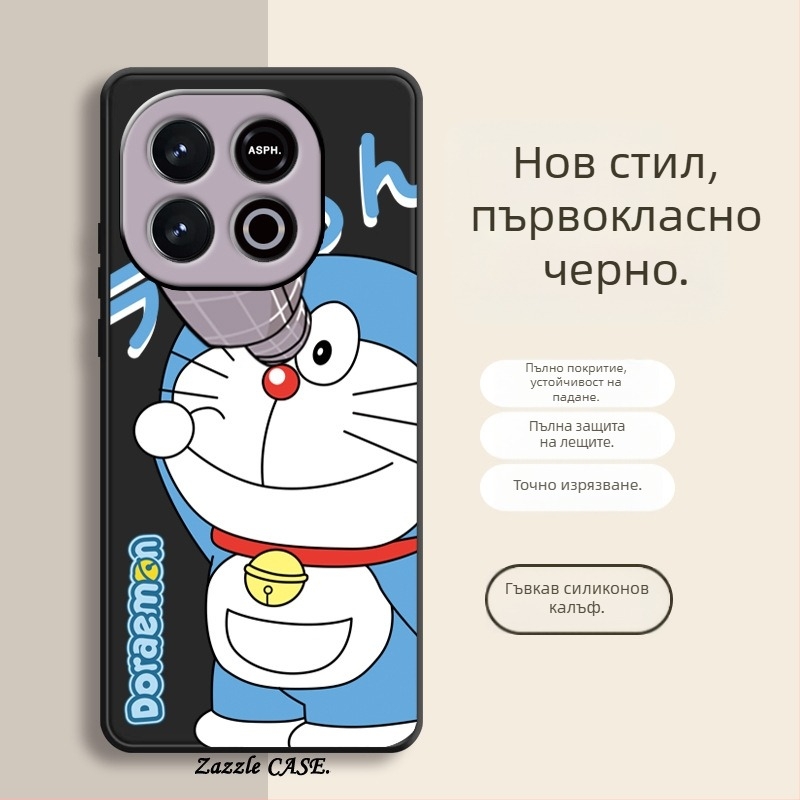 IQOO Z10 Turbo+ телефонен кейс – матиран TPU, анти падане, карикатурен стил, съвместим с Vivo