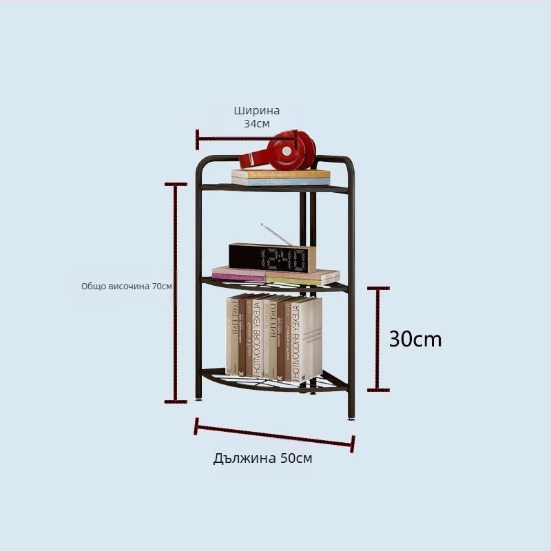 Подов ъглов стелаж за баня, 5-етажен триъгълен, от 304 неръждаема стомана, пластмасово покритие, CE сертифициран