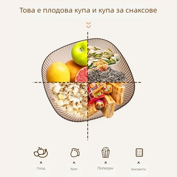 Пластмасова чиния за плодове Cheng Ran — стил луксозен ретро, високо качество