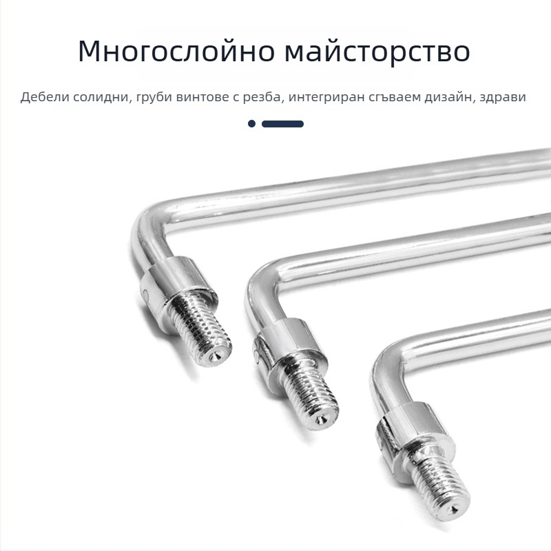 L506 Индустриална сгъваема дръжка — нержавееща стомана 304/въглеродна стомана, хромирана повърхност, за шкафове за управление, разпределителни кутии, шкафове за прекъсвачи и инструментални кутии