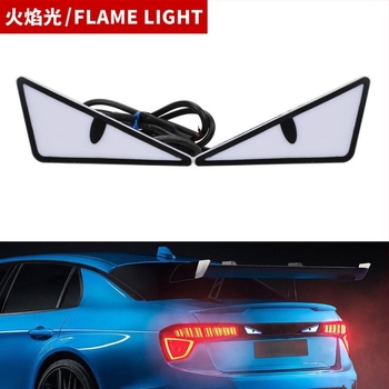 LED светлина за регистрационен номер на мотоциклет с триъгълни дяволски очи, 12V, водоустойчива, живот на лампата 50 000 ч