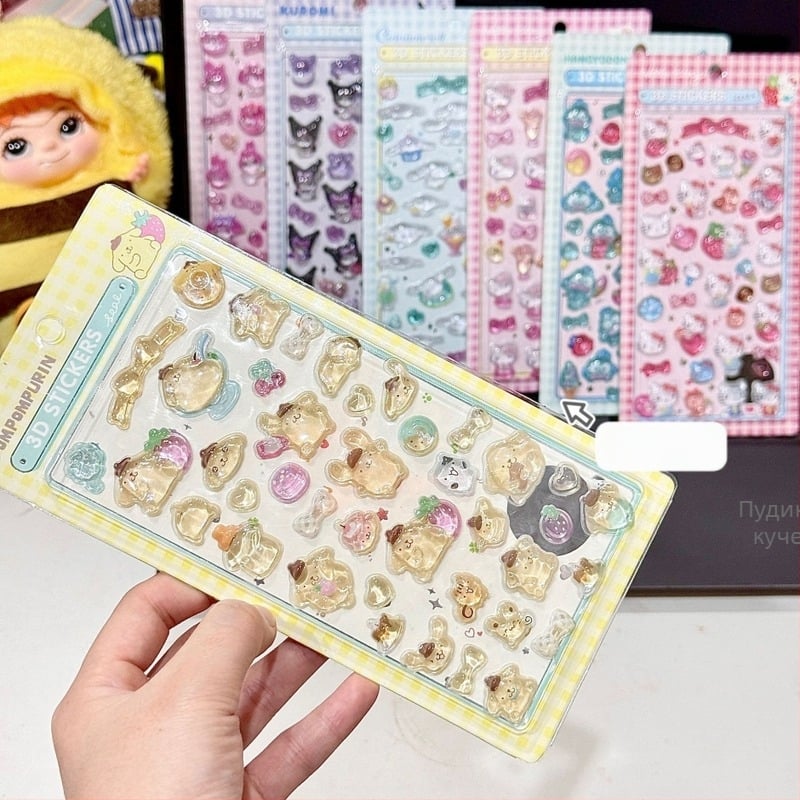 Телефонен кейс със 3D релефни стикери, сладък стил, DIY комплект стикери