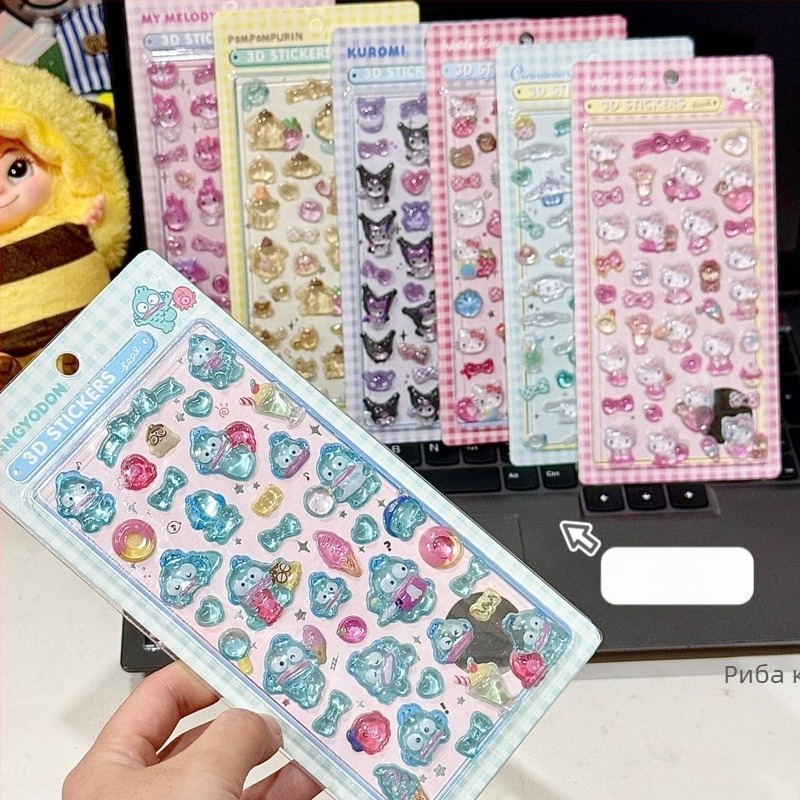 Телефонен кейс със 3D релефни стикери, сладък стил, DIY комплект стикери