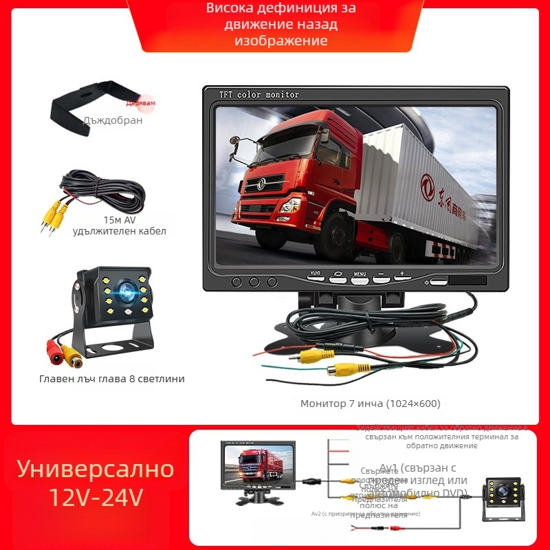 Автомобилен LCD дисплей 701 – NP съвместим, настолен тип екран, резолюция 480x272 / 800x480