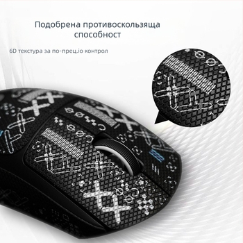 Risheng Универсални противохлъзгащи крачета за мишка – PU кожа с текстура на гущер, абсорбира изпотяването, гладка и износоустойчива повърхност, персонализирана мостра