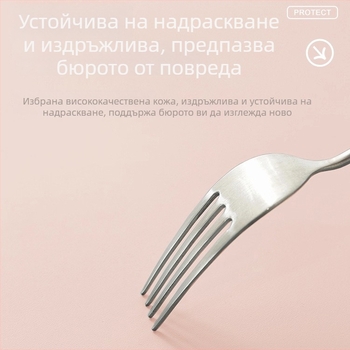 Голяма PU кожена настолна подложка за клавиатура и мишка, двустранна, едноцветна, водоустойчива, противохлъзгаща