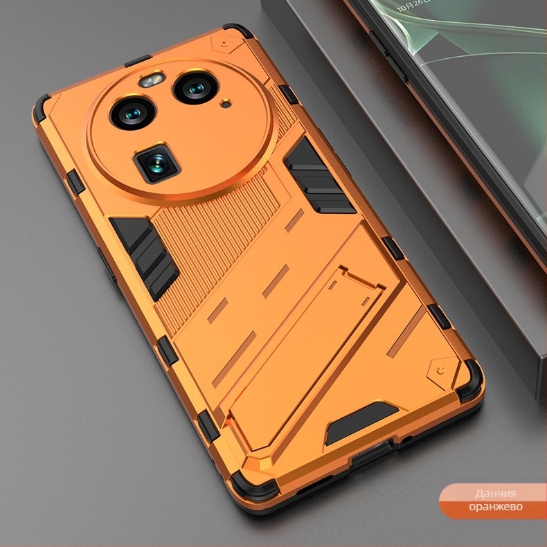 OPPO X6 Pro 2-в-1 защитен кейс за телефон с подставка и защита против изпускане — TPU+PC, инжекционно формован