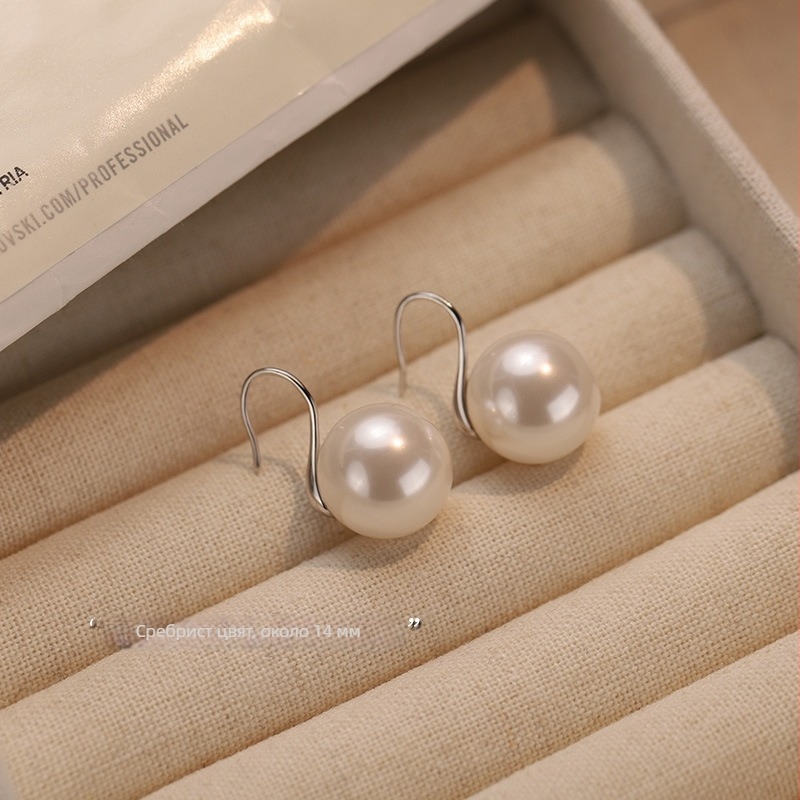 Перлени обици от стерлингово сребро, 99% чистота, прост дизайн, за жени, пролет 2025