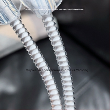 Защитен калъф за кабел за данни с кристален навиващ се шнур, устойчив на счупване