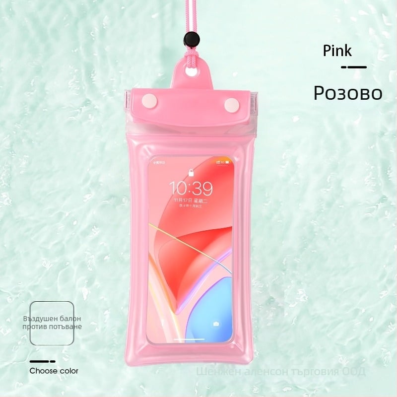 Водоустойчива чанта за телефон с IPX8, сензорен екран, подводно снимане, подходяща за гмуркане и рафтинг, съвместима с телефони до 6,8 инча
