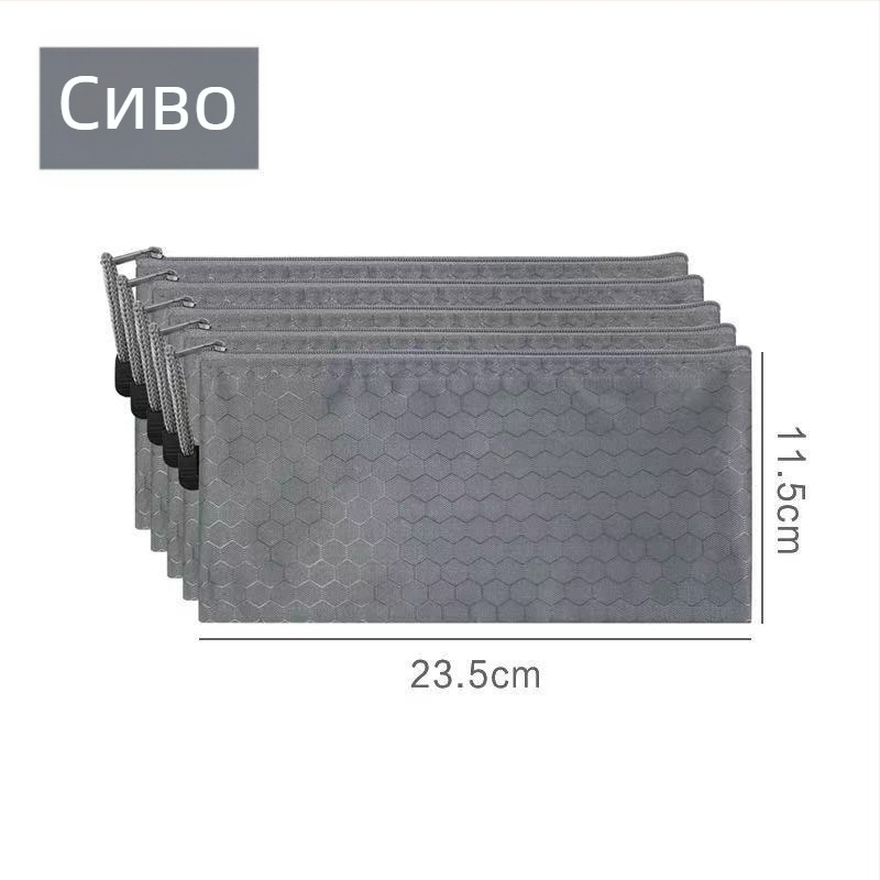 Правоъгълна чанта от Oxford плат с цип за съхранение на пари, монети и банкноти, отделение за лична карта; водоустойчива.