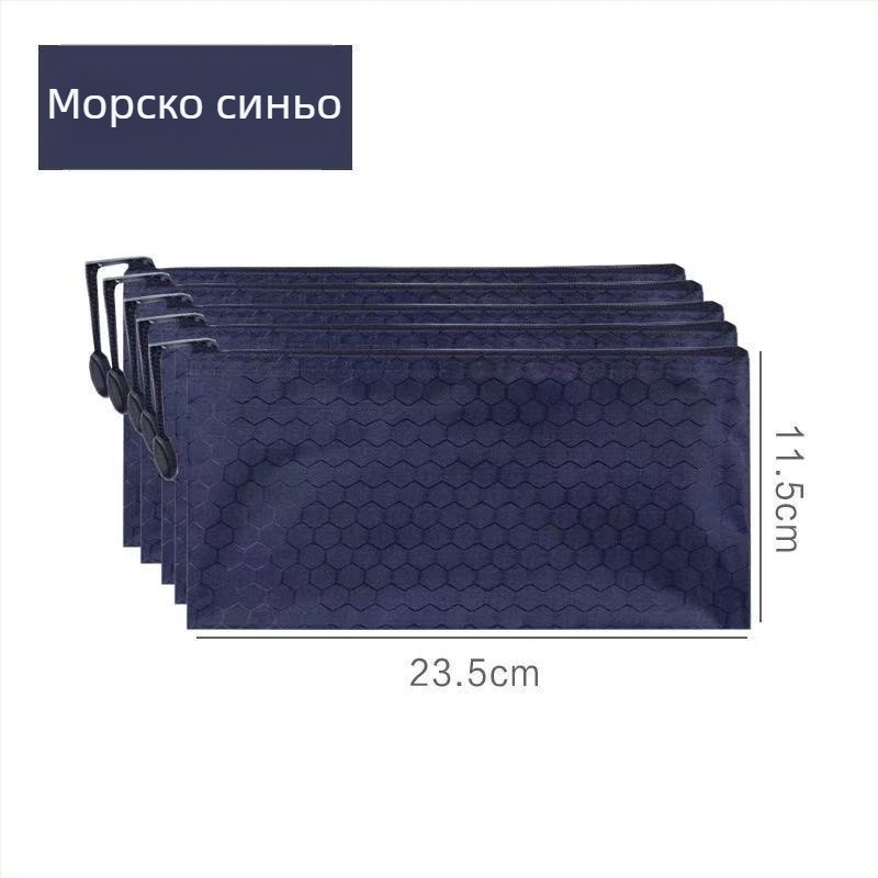 Правоъгълна чанта от Oxford плат с цип за съхранение на пари, монети и банкноти, отделение за лична карта; водоустойчива.