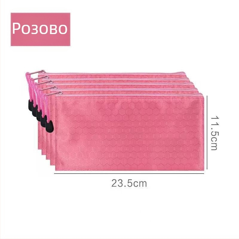 Правоъгълна чанта от Oxford плат с цип за съхранение на пари, монети и банкноти, отделение за лична карта; водоустойчива.