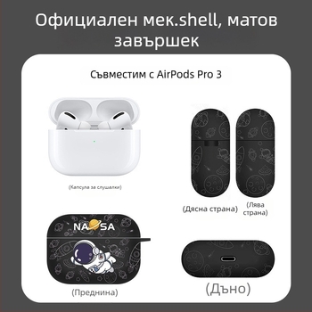 TPU защитен калъф за AirPods Pro 3-то поколение (2025) и AirPods 4-то поколение — ръчно изработен, карикатурен стил, с възможност за персонализация