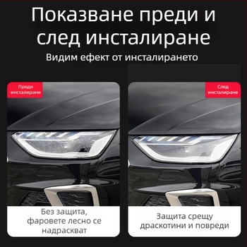 Хидрогел филм за фарове за Audi модели, монолитно формован, устойчив на надраскване и износване.