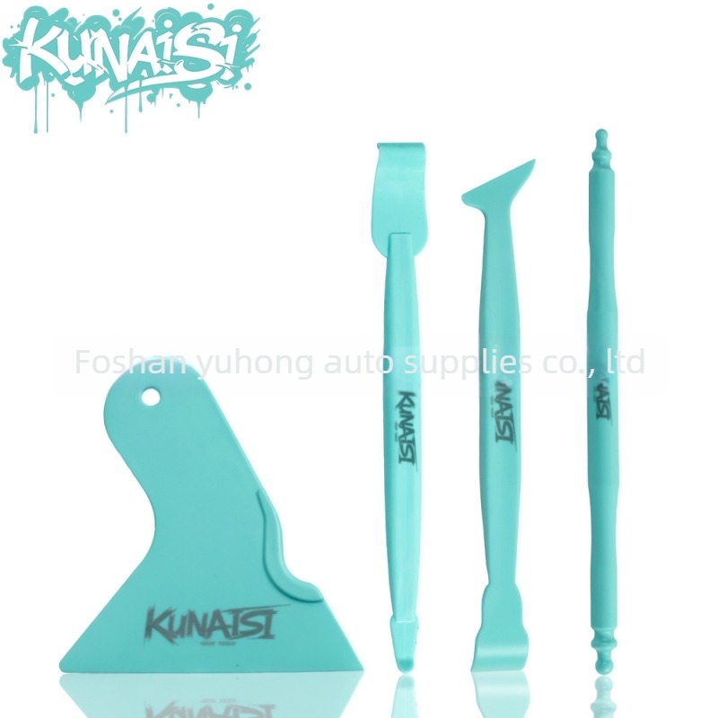 Пластмасов скрепер за автомобилен филм за монтаж — триъгълен дизайн с тънък ръб за подрязване на филма и запълване на ръбове