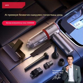 Ръчна прахосмукачка за кола и дом, безжична, презареждаща, 7.4V 120W, 4000Pa