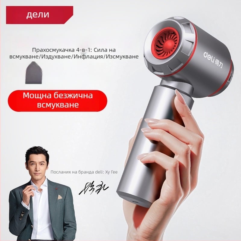 Ръчна прахосмукачка за кола и дом, безжична, презареждаща, 7.4V 120W, 4000Pa