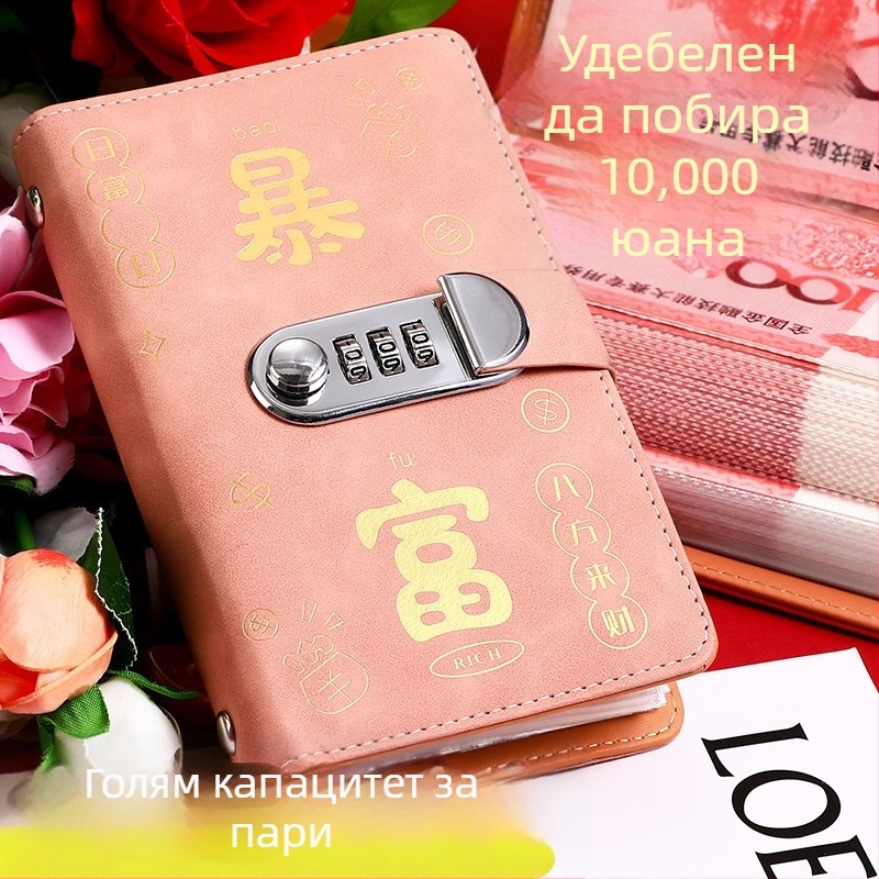 Бележник Jing yan - изкуствена кожа, прозрачни вътрешни страници, 100-200 страници, ретро/минималистичен/нишов стил