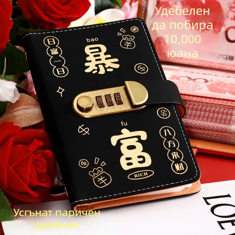 Бележник Jing yan - изкуствена кожа, прозрачни вътрешни страници, 100-200 страници, ретро/минималистичен/нишов стил