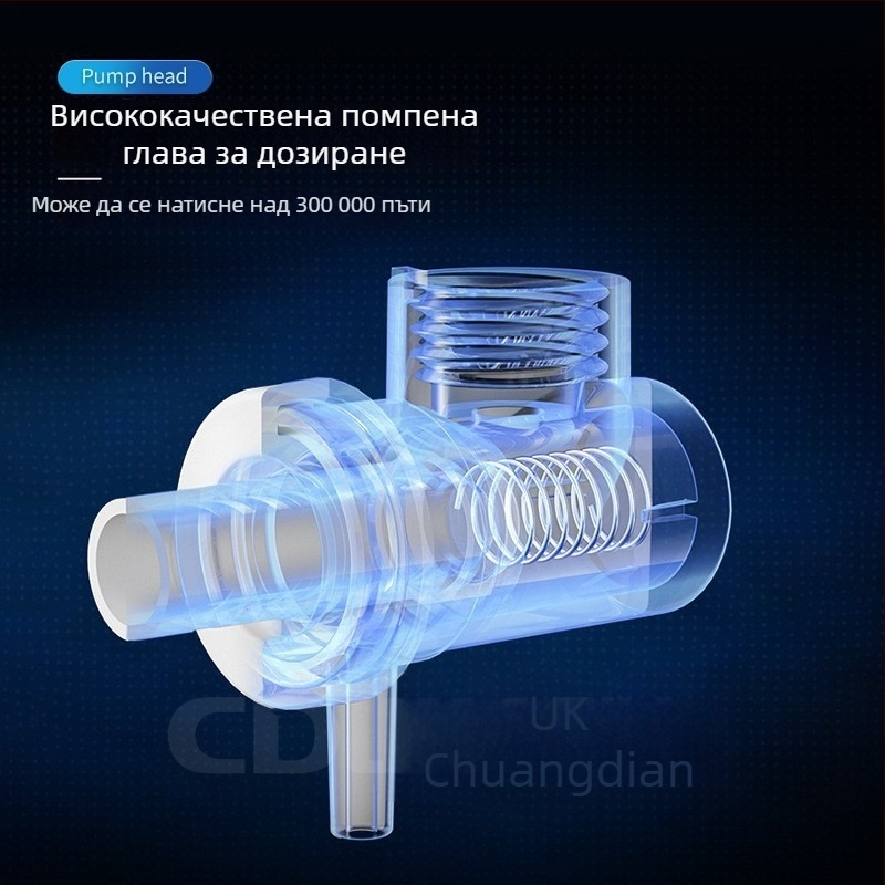 Стенно монтиран диспенсър за пяна сапун – ръчно натискане, без пробиване, ABS, 480 g