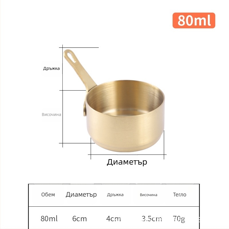 Чашка за сос от неръждаема стомана с дръжка – кръгла чинийка за потапяне, японски стил прибори за маса, възможност за печат на лого