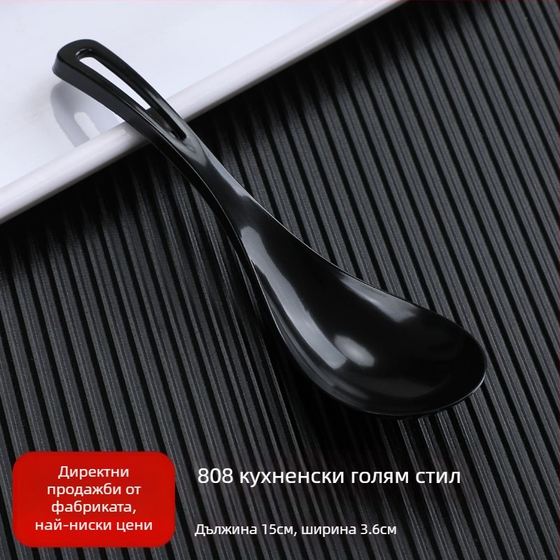 Пластмасови еднократни лъжици Bibimbap, опаковка 100 бр., за доставки, неподходящи за микровълнова печка