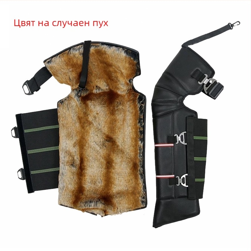 Кожени протектори за коляно за зимно колоездене – ветроустойчиви, загряване на ставите, за възрастни, марка Ode to Emperor