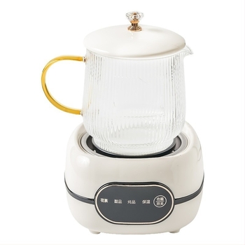 Boslin Умен здравословен чайник с стъклен корпус, капацитет 1 л, 500 W, 220 V, електронен термостат с тъч контрол