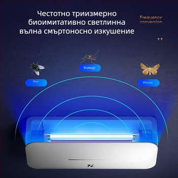 Стенно монтирана лампа за борба с комари за ресторанти, хотели и магазини — леплива уловка за мухи, модел HZ-MY08, стъклена тръба на лампата, 220V, цветова температура 2000–3000K, Авторизирани частни марки: Да