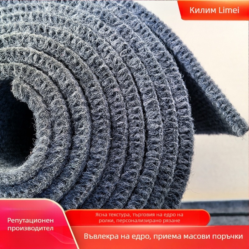 Раирален удебелен килим, пълен рулон, полиестерен, тъкан, квадратна форма, за студио, офис и спалня