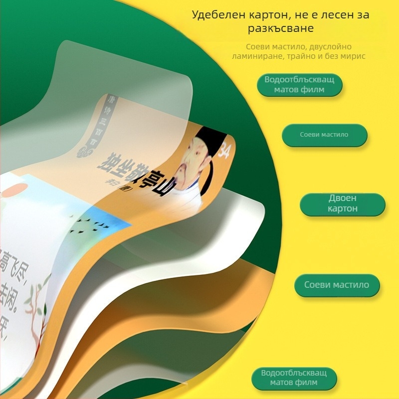 Обучителна машина за деца — карти за грамотност, разпознаване на речта и емоционално взаимодействие; зареждаема литиева батерия; подходяща за деца 4–6 години