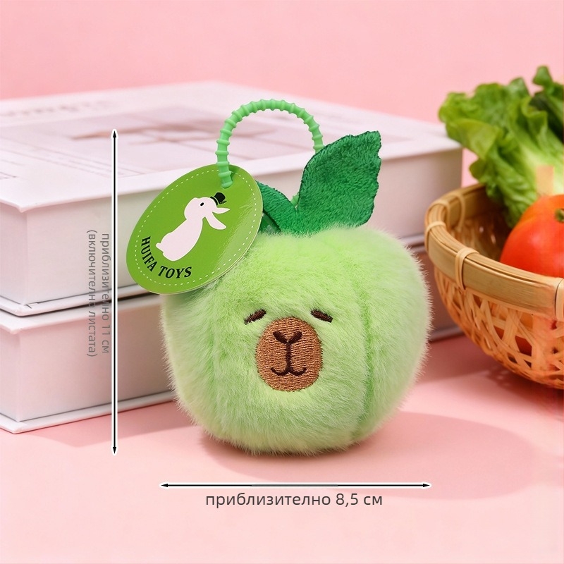 Плюшен ключодържател капибара – супер мек плюш, пълнеж PP памук, за възраст 14+