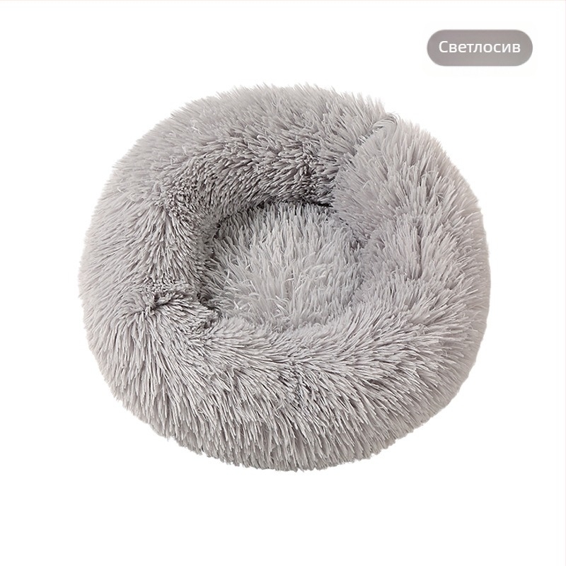 Кръгло плюшено кучешко гнездо, мие се, лесно монтиране, произведено в Zhejiang